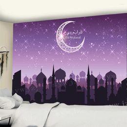 Tapestries Eid Mubarak Decoration Tapestry Muslim Ramadan Decor Table Cloth Home Dinner Party Supplies Holiday Gifts
