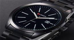 cwp CURREN Fashion Men Watches Full Steel Wristwatch Classic Business Male Clock Casual Military Quartz Calendar Watch Reloj7092223
