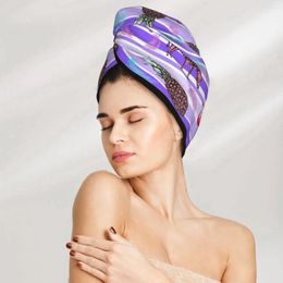 Towel Microfiber Girls Bathroom Drying Absorbent Hair Pineapple Flamingo Zebra Magic Shower Cap Turban Head Wrap