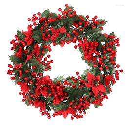 Decorative Flowers Red Berry Wreaths For Front Door Wreath Artificial Dried Flower Celebrating Thanksgiving Christmas Clusters Decore