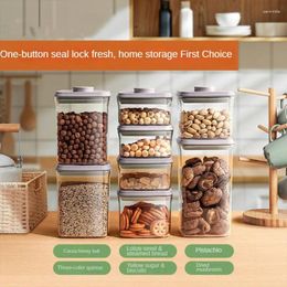 Storage Bottles Kitchen Sealed Plastic Jar Transparent Food Nuts Oatmeal Multigrain Coffee Bean Cereals Household Container