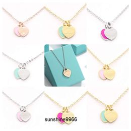 Hot Necklaces Womens Heart Necklace 925 sterling silver Designer Jewellery Chains Pendant Stainless Steel Charm Anniversary Gift for Women Gold Plated Isms