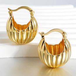 Hoop Earrings Fashion Spherical Earring For Women Girl Creative Pumpkin Shape Statement Circle Vintage Jewellery Accessories Party Gift