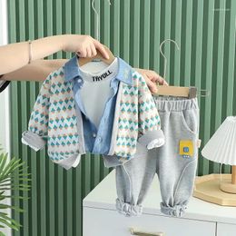 Clothing Sets Children Fashion Clothes Suit Spring Autumn Kids Boys Girls Coat Shirt Pants 3Pcs/Sets Baby Toddler Infant Sportswear