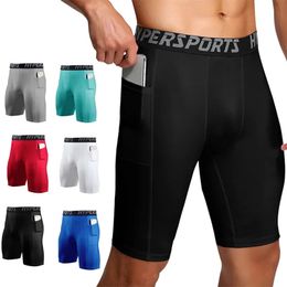 2023 Compression Shorts Men Summer Sportswear Training Tights Gym Fitness Leggings Short Pants Sport Bottoms Running 240508