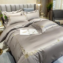 Bedding Sets High-Grade Egyptian Cotton Light Luxury 4pcs Nordic-Style King Size Bed Sheet Set Quilt Cover