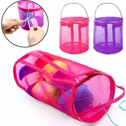 Storage Bags Mesh Bag Portable Lightweight Ball Wool Yarn Crochet Thread Clothes Reusable Household Organiser