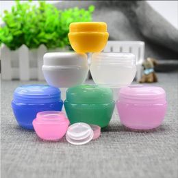 Free Shipping 5g/ml Plastic Empty bottle jar Pink Clear Blue Cream Eye Gel Small Lipstick Sample Cosmetic Containers Hhfgk