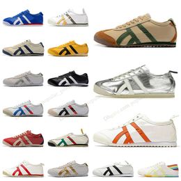sneakers mexico 66 vintage running shoes striped gel blue tiger black and white flats men women top low jogging walking loafers metallic sliver orange trainers