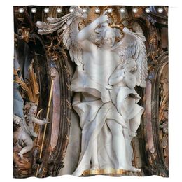 Shower Curtains A Feast Of Holy Guardian Angels Curtain From The South Crossing Altar In Ottobeuren Abbey Great Sculpture Art