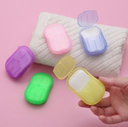 Outdoor Travel Soap Paper Washing Hand Bath Clean Scented Slice Sheets 20pcs Disposable Boxed Soap Portable Mini Paper Soap