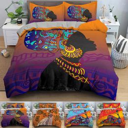Bedding Sets Africa Women Printed Ethnic Duvet Cover And Pillowcase 2/3Pcs Comforter Set Home Textile