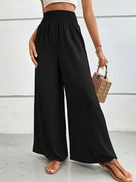 Women's Pants Capris JIM NORA Black Wide Legged Mens and Womens Fashion High Waist Slimming and Weight Loss 2023 Autumn New Straight Casual Pants Y240509