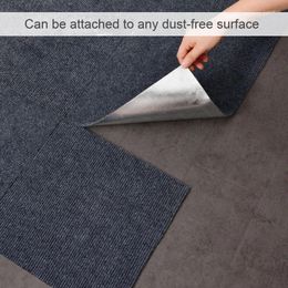 Carpets 30x30cm Self Adhesive Carpet Non-woven Strong Floor Mat Non-slip Stairs Step Protector Rug Home Decoration