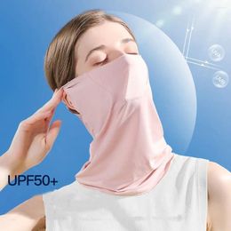 Scarves Outdoor Anti-UV Mesh Sunscreen Veil Face Gini Mask Summer Womne Neckline Men Fishing Silk