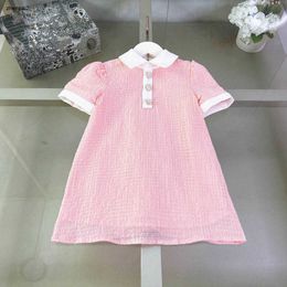 Luxury baby skirt lovely pink Princess dress Size 100-150 CM kids designer clothes Shiny sequin decoration summer girls partydress 24May