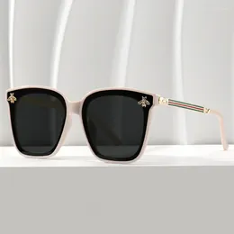 Sunglasses 2024 Square Designer Women Men Luxury Brand Bee Sun Glasses Ladies Special Eyewear UV400 Girls Oculos De Sol Gafa