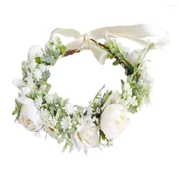 Decorative Flowers Wreath Delicate Party Pendant Decor Babysbreath Wedding Bride Hanging Garland Rose Hair Accessories