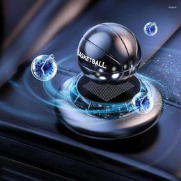 Automotive Air Fresheners Solar Powered Car Fragrance Diffuser Rotating Basketball Ornaments Creative Accessory