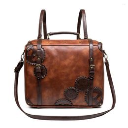 Storage Bags PU Leather Bag - Shoulder Satchel Travel Briefcase Handbag Fits 15