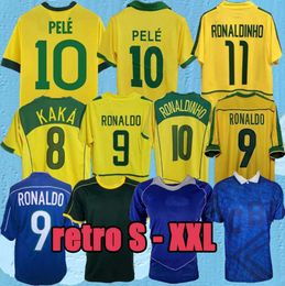 Soccer Jerseys 1970 1978 1957 retro Brasil PELE soccer jerseys VINI JR 2002 1998 Carlos Romario Ronaldo Ronaldinho shirts 2004 1994 BraziLS 2006 RIVALDO ADRIANO KAK
