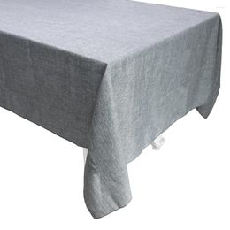 Table Cloth Cloths Wedding Decoration Rustic Grey Cotton Rectangular Dining Tablecloth Solid Linen Cover Modern Khaki