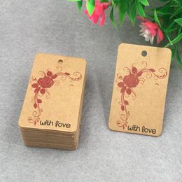 Party Decoration 400Pcs DIY Kraft Paper Tags Brown Label Luggage Wedding Note Price Hang Tag Gift 5x3cm