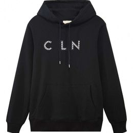 Designer Luxury Celins Classic Autumn Fashionable and Loose Casual Pocket Drawstring High-quality Hoodie Same Style for Couples Tops