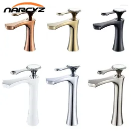 Bathroom Sink Faucets Faucet Brass European Basin Rose Gold Single Hole Heightened Above Counter And Cold XT-436