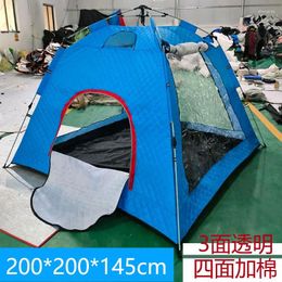 Tents And Shelters 2-meter Cotton Ice Fishing Tent For Winter Rainproof Warm Automatic Folding