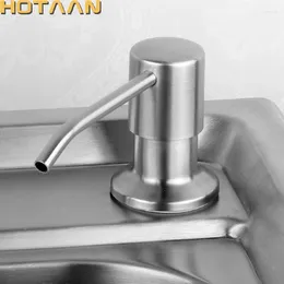 Liquid Soap Dispenser Stainless Steel 300ml Kitchen Hand Sanitizer Sink Detergent Pump Storage Holder PE Bottle