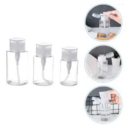 Storage Bottles 3Pcs Push Down Bottle Cosmetics Liquid Skincare Dispenser For Nail Remover