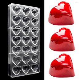 Baking Tools Chocolate Mould Polycarbonate Heart Shape Baker Bonbons Candy Confectionery Pastry Utensils