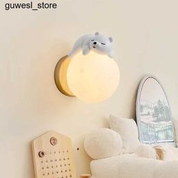 Night Lights LED modern wall lamp resin moon rabbit astronaut light used for indoor decoration lighting in bedrooms childrens study rooms S240513