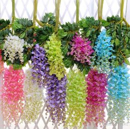 Artificial Wisteria Silk Flower For Wedding Party Hanging Decorations Simulation Fake Flowers Take Po Props Multi Colos 2 15xk 3709376