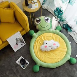 Carpets Cartoon Animal Floor Mats Home Decor Children Play Carpet Round Thick Velvet Rug Bedroom Non-slip Large Print