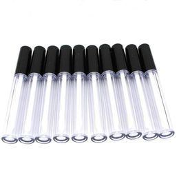 10pcs 3ml Plastic Frosted Empty Lipgloss Tube n black Lid,Clear Plastic Cosmetic Lip Gloss Container,Concealer RefillableBottle Ijnrg Hxbof