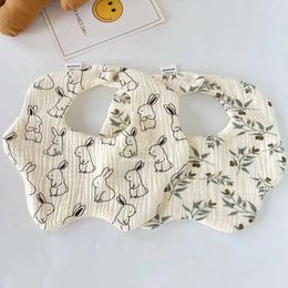 Bibs Burp Cloths Baby bib waterproof newborn uncle clothing cotton girl and boy work bib cute printed soft newborn baby gift feeding accessories d240522