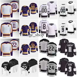 Vin Man Woman Youth 2023 Reverse Retro Hockey 12 Trevor Moore Jerseys 22 Kevin Fiala 11 Anze Kopitar 8 Drew Doughty 32 Jonathan Quick 9 Adr