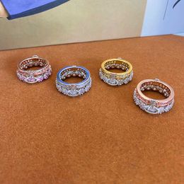 Fashion Autumn and Winter New Westwoods Ring Female INS Small Design Sense Double-layer Flash Diamond Saturn Advanced Nail