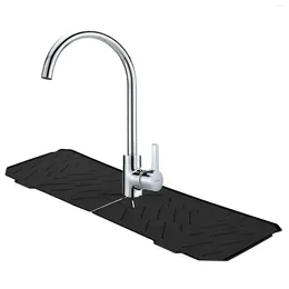 Bath Mats Kitchen Sink Splash Guard Mat Draining Faucet Dry Silicone Dish Drying Behind For