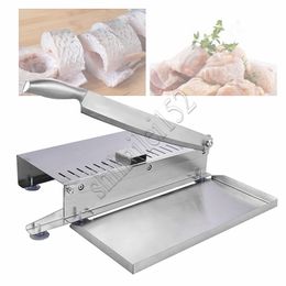 Food Cutter Slicing Machine Stainless Steel Beef Bacon Fish Household Cutting Machine Adjustable Slice Thickness Kitchen Tool