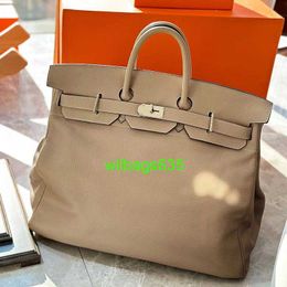 Bk Leather Handbag Trusted Luxury Limited Edition Oversized Bag 50 Platinum Bag Genuine Leather Large Capacity Portable Travel Bag Mens and W have logo HB2O8X
