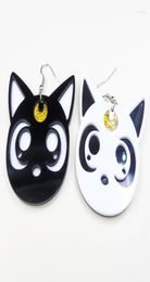 Dangle Earrings Cartoon Harajuku Anime Moon Black Cat Lovely Cosplay Drop Acrylic Jewelry For Women Fashion8414425