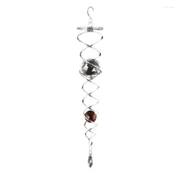 Decorative Figurines Wind Spinners Tails Crystal Glass Ball Pendant Pendulum Outdoor Tree Decorations Spinner Swivel Hook For Yard Garden