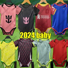 2024 2025 Brasile Baby Footballs Jersey Messico Maglie da calcio Soccer Inter Miami Baby Onesie Set Portogallo per bambini Gifts Liverp Oolf Fc Kids Set Kits Gifts