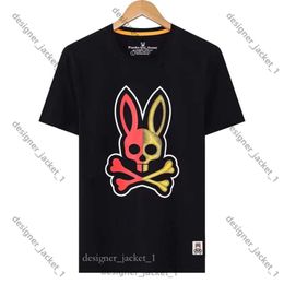 Shirt psychological bunny Men Women Designers T Shirts Loose Psychological Bunny T Shirt Oversize Tees Apparel Fashion Tops Mans Casual Chest Letter Shirt 3eec