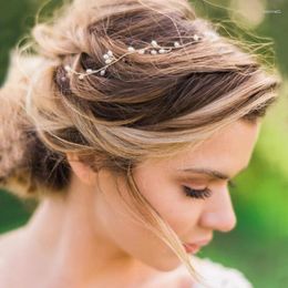 Headpieces Handmade Pearls Headbands For Women Bride Wedding Hairband Hair Accessories Head Vines Jewellery