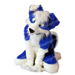 Christmas Husky Furry Mid Length Mascot Costume Cartoon Character Outfits Halloween Carnival Dress Suits Adult Size Birthday Party Outdoor Outfit