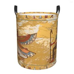 Laundry Bags Waterproof Storage Bag Egyptian Gods And Pharaohs Household Dirty Basket Folding Bucket Clothes Toys Organiser